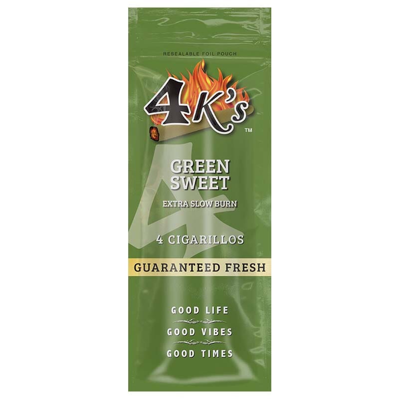 Good Times 4k's Green Sweet Cigarillos Machine Made Good Times
