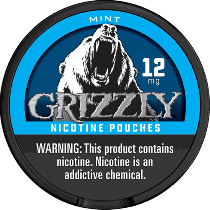Grizzly Nicotine Pouches Mint Smokeless Grizzly