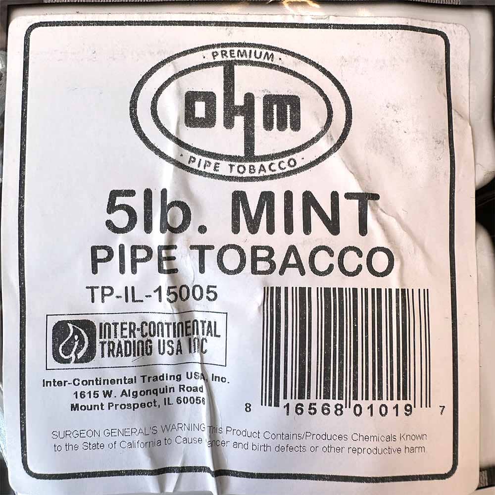 Ohm Menthol Pipe Tobacco Pipe Tobacco OHM