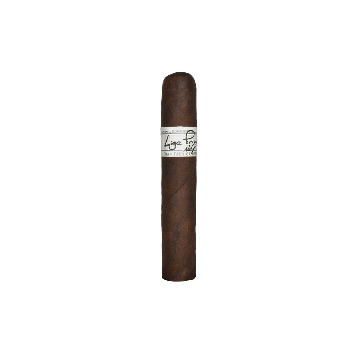 Liga Privada No. 9 premium cigar, hand-rolled with dark, oily wrapper, showcased in a close-up shot.