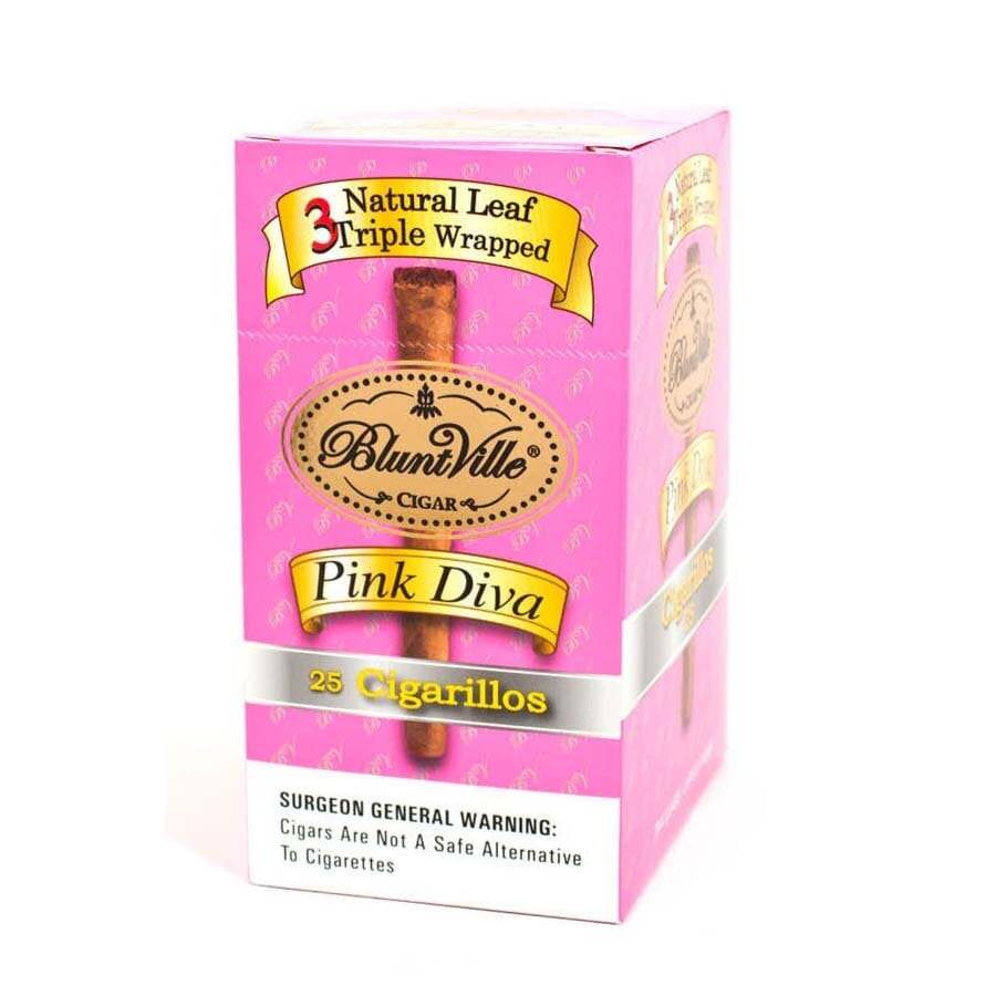 Bluntville Pink Diva Triple Wrapped Cigars Machine Made Bluntville