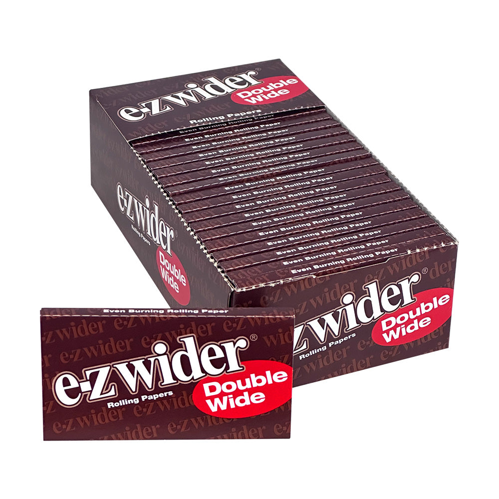 E-Z Wider Double Wide cigarette rolling paper for RYO supplies, featuring large, easy-to-handle rolling paper from E-Z Wider.