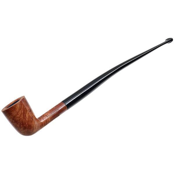 Savinelli Churchwarden #401 smooth pipe with long, curved wooden stem and classic bowl design for traditional pipe smoking.