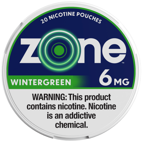 Zone Nicotine Pouches Wintergreen Smokeless Zone