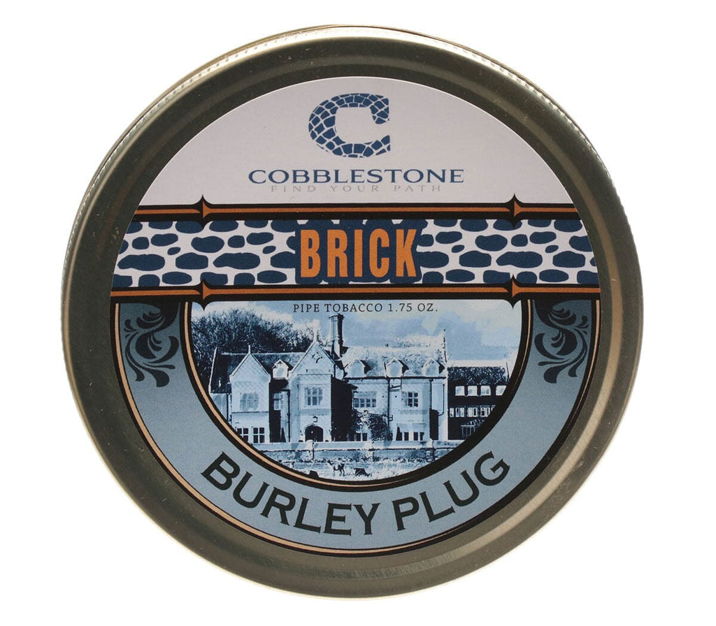 Cobblestone Brick Virginia Plug Pipe Tobacco Pipe Tobacco Cobblestone Brick Virginia Plug 1.75oz Tin