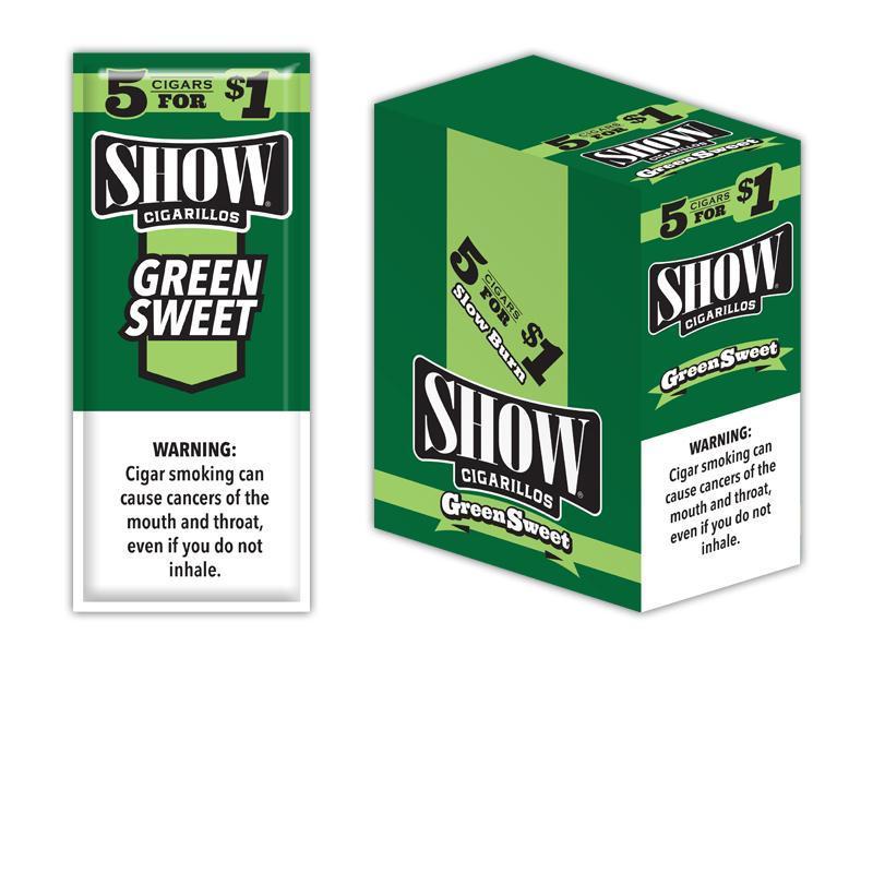 Show Green Sweet Cigarillos Machine Made Show