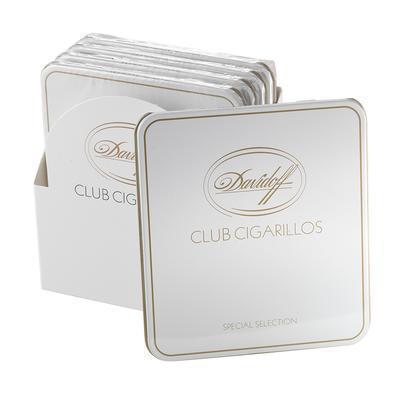 Davidoff Club Cigarillos, premium cigars, featuring a pack of slender, high-quality cigars with elegant packaging.