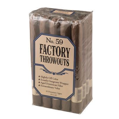 Factory Throwouts No. 59 Premium Cigars Factory Throwouts Natural Corona (6.2" x 42) Bundle of 20