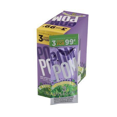 Swisher Sweets Pom Pom Cigarillos White Grape 3x15 (45ct) Machine Made Swisher Sweets