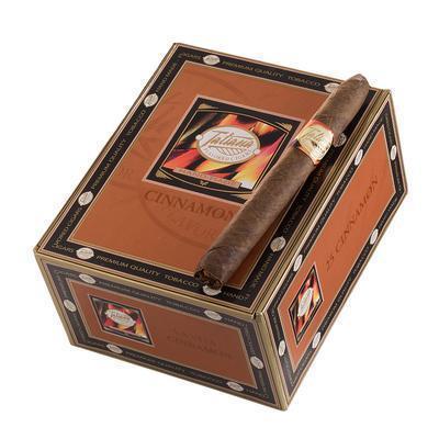 Tatiana Classic Cinnamon Flavored Premium Cigars displaying their rich, smooth cigars with cinnamon flavor branding.