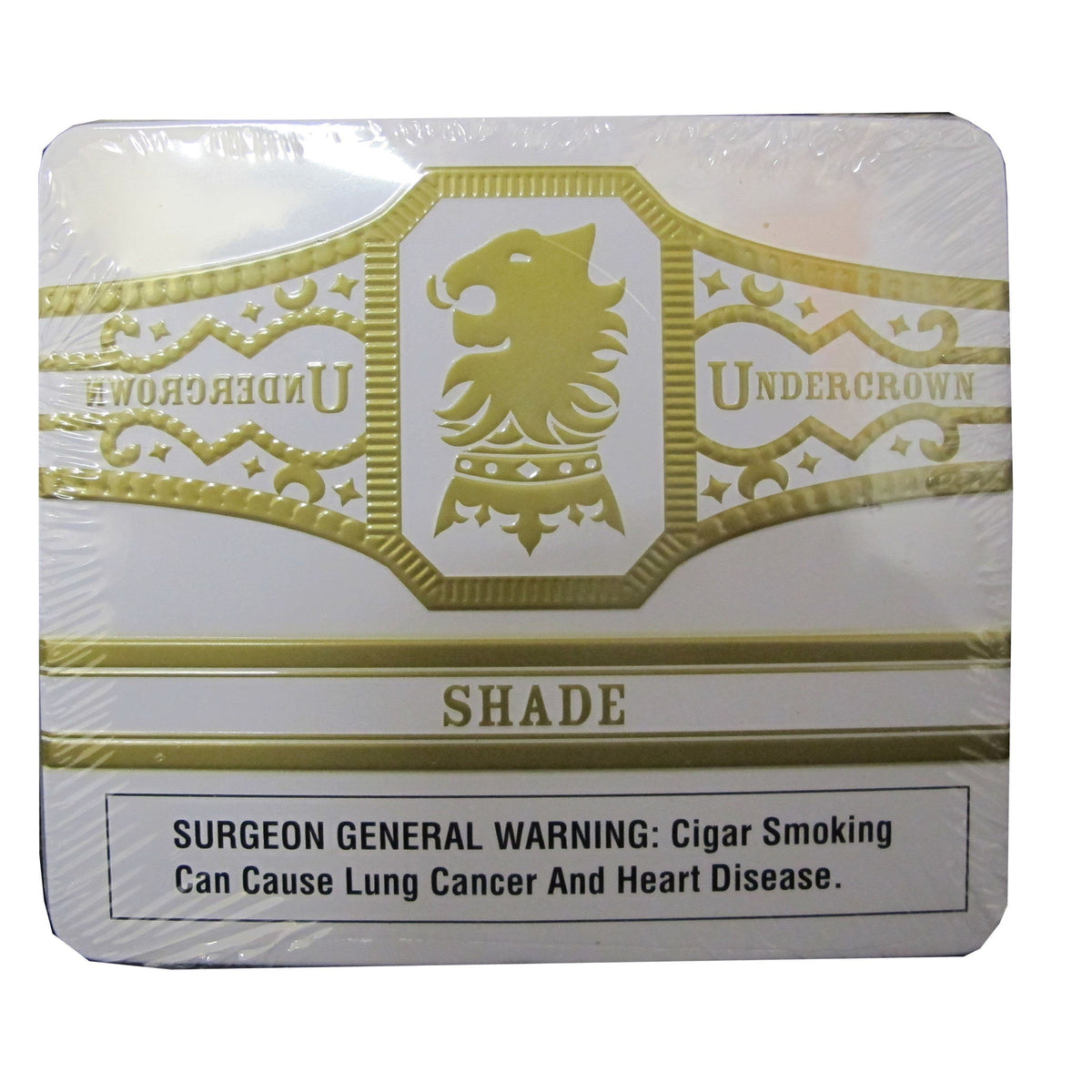 Single Undercrown Liga Shade premium cigar in a tin, showcasing the cigar's wrapper and packaging detail.