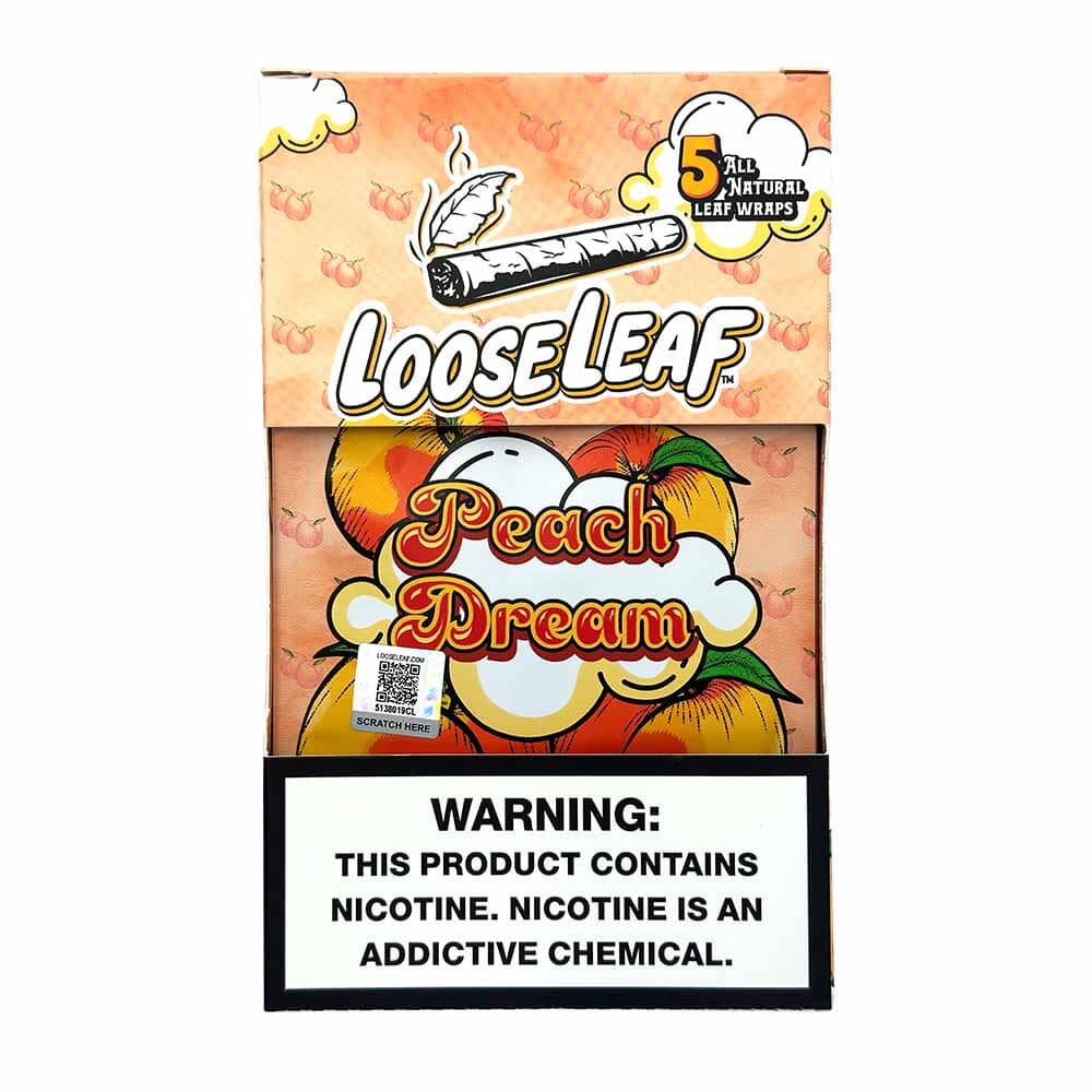LooseLeaf Wraps Peach Dream Cigar Leaf LooseLeaf