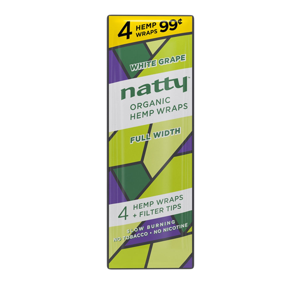 Natty Organic Hemp White Grape Wraps Blunt Wraps Natty Hemp