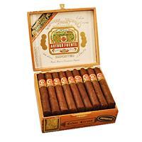 Arturo Fuente Cuban Corona premium cigars in a natural 25-count box, showcasing the cigar band and packaging details.