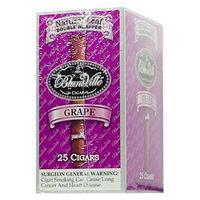 Bluntville Grape Double Wrapped Cigars in a box, machine made with natural leaf wrapper, 25 count.