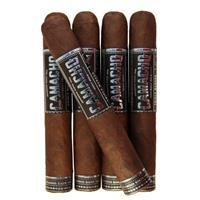 Six Camacho Triple Maduro premium cigars in a 6x60 size pack, showcasing rich, dark Maduro wrappers.