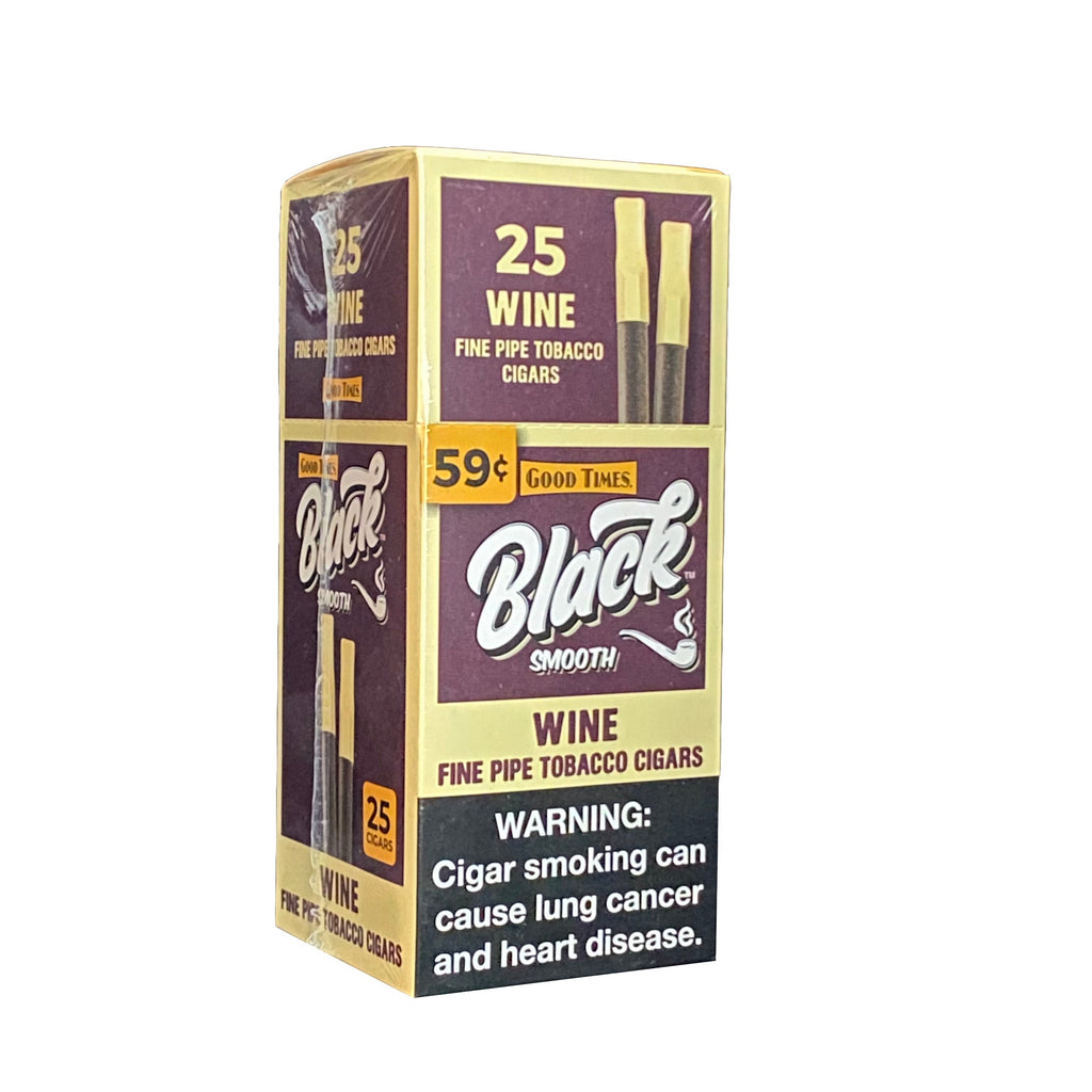 Good Times Black Smooth Wine Cigars Machine Made Good times
