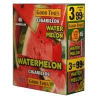 Good Times Watermelon Cigarillos Machine Made Good Times Watermelon 15 Packs of 3 (45ct)
