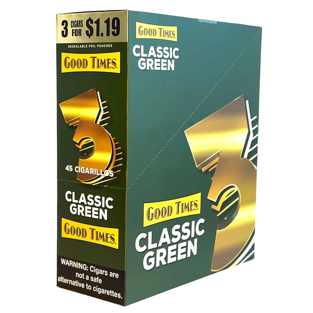Good Times Classic Green Cigarillos Machine Made Good Times