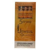 Pack of Hav A Tampa Jewels Original Cigars, machine-made cigars in a 5x10 pack, featuring the Hav A Tampa brand.