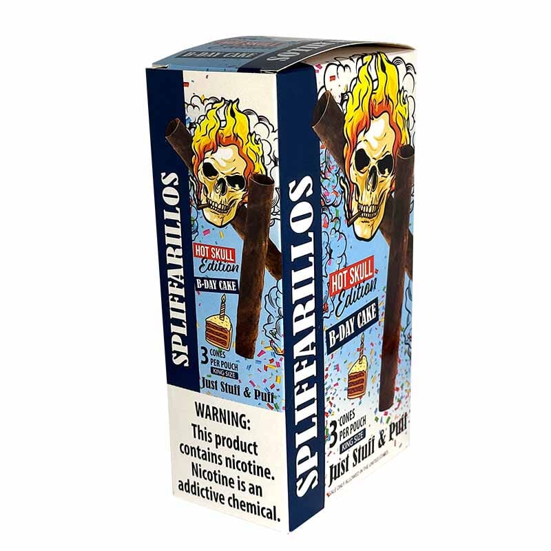 Hot Skull Spliffarillos Birthday Cake Cone Cigar Cones Leaf Tobacco