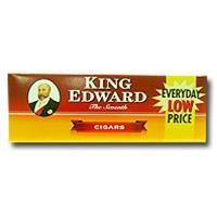 King Edward Regular Little Cigars in a carton, showing 200 small cigars with detailed packaging and branding.