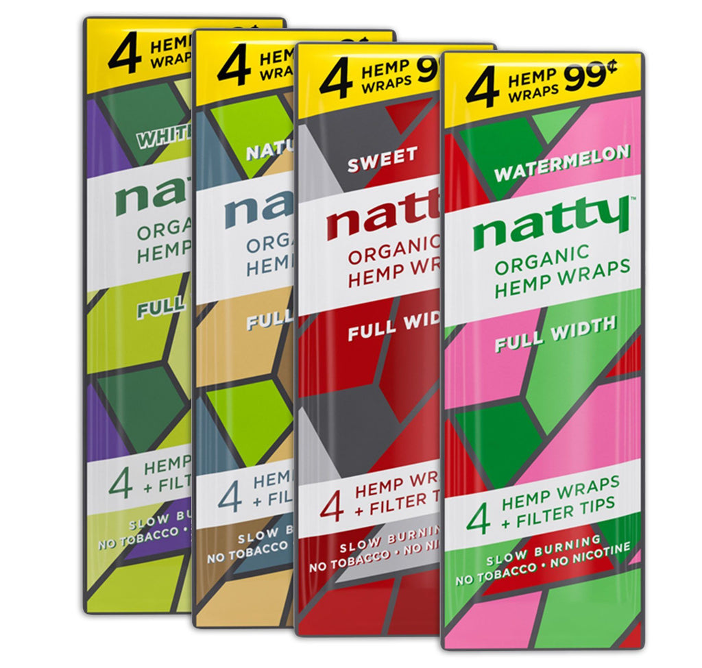 Natty Organic Hemp Wrap Variety Pack Blunt Wraps Natty Hemp