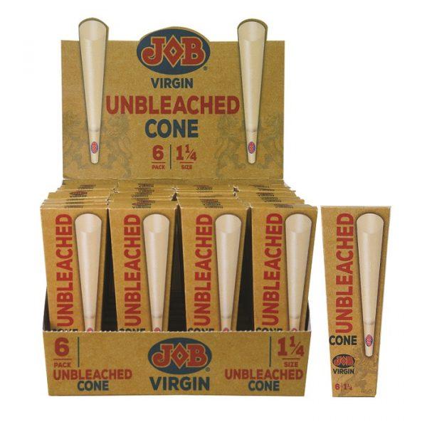 Job Virgin Unbleached 1 1/4 Cones Cigar Cones Job