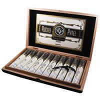 Box of Rocky Patel Vintage 1999 Premium Cigars, Churchill size, 10-count tubos in a sealed box.