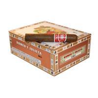 Romeo y Julieta 1875 premium cigars in a 25-count box, featuring neatly arranged cigars with bands displaying the Romeo y Julieta brand.