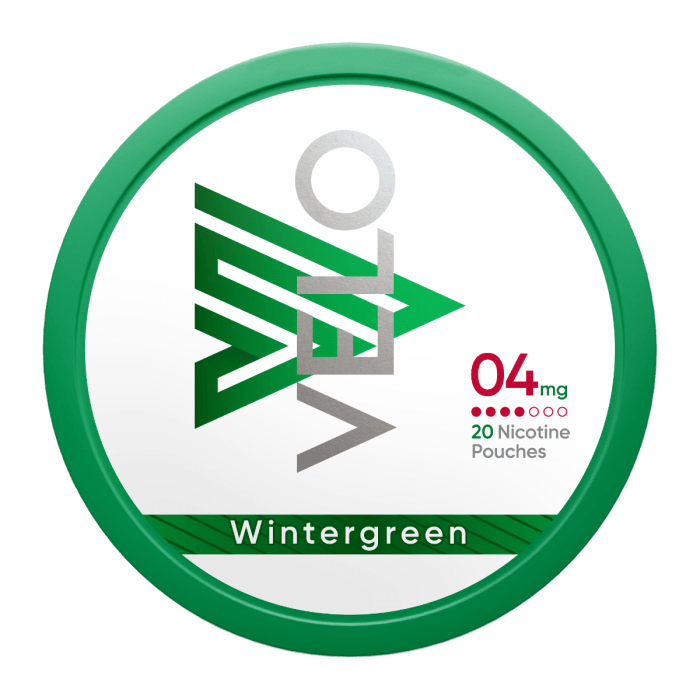 Velo Nicotine Pouches Wintergreen Smokeless Velo 4mg Single Tin