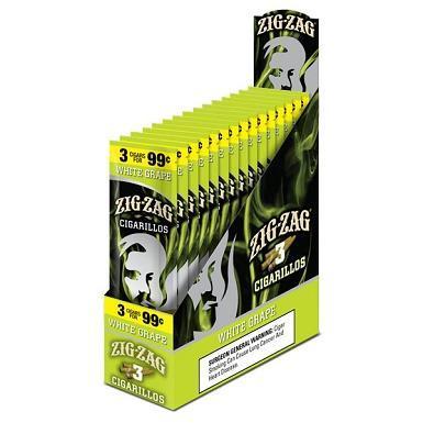Zig Zag White Grape Cigarillos Machine Made Zig Zag