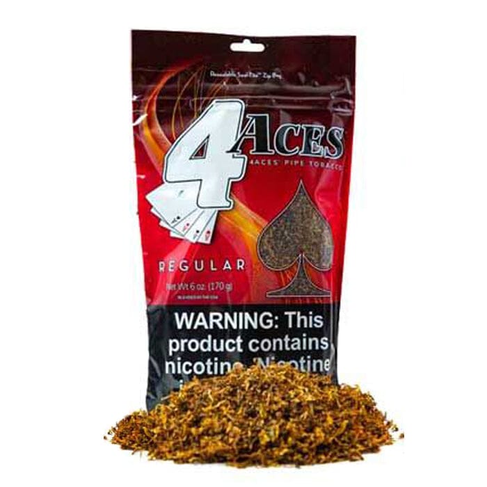 4 Aces Regular (Red) Pipe Tobacco Pipe Tobacco 4 Aces Regular 6oz Bag 