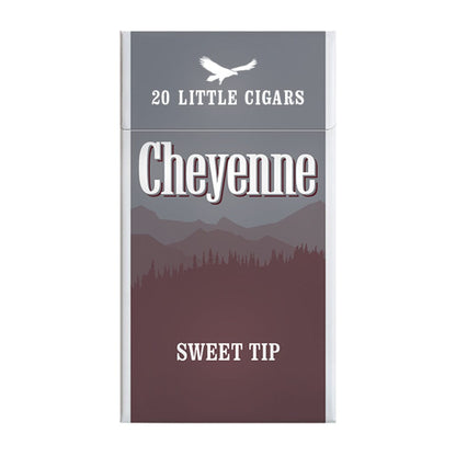 Cheyenne Sweet Tip Little Cigars pack featuring slim cigars with a sweet-tipped design and branding on the packaging.
