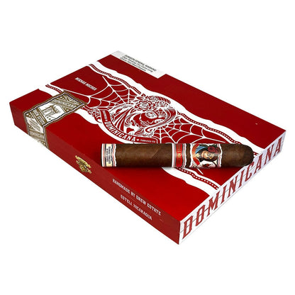 Premium Deadwood Dominicana Buenas Noches Gordo cigar with dark wrapper and detailed band, showcasing a rich, handcrafted cigar.