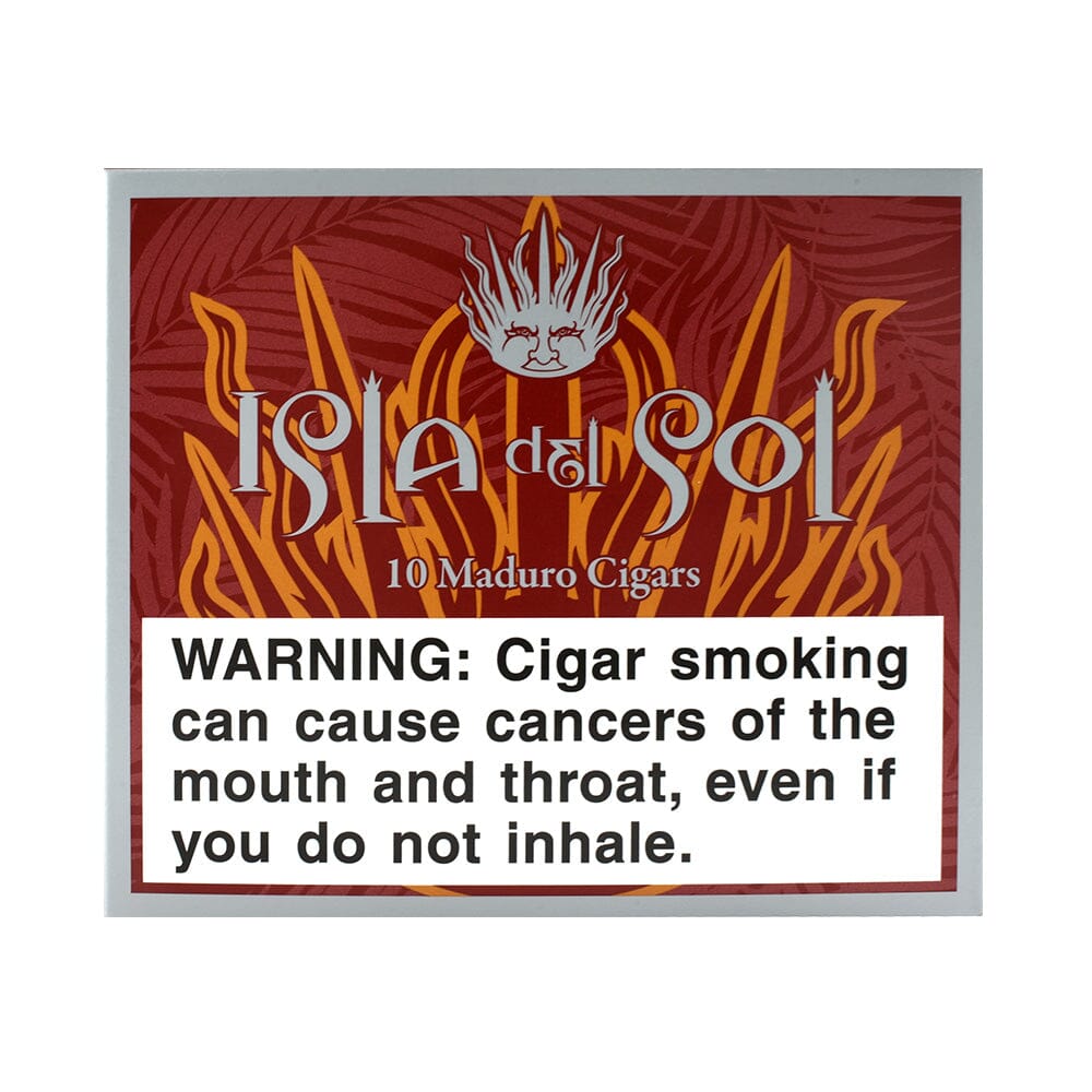 Drew Estate Isla del Sol Maduro premium cigar tins featuring dark, rich Maduro cigars in compact metal tins.