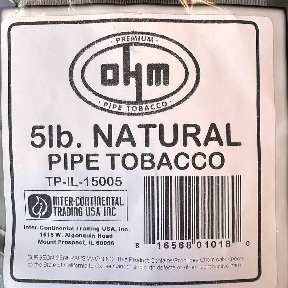 OHM Menthol 1 Lb (16oz) Pipe Tobacco