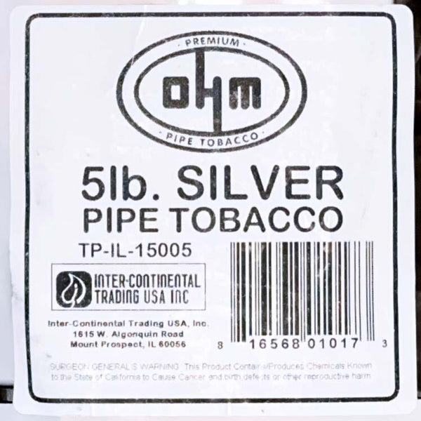 Ohm Silver Pipe Tobacco Pipe Tobacco OHM 