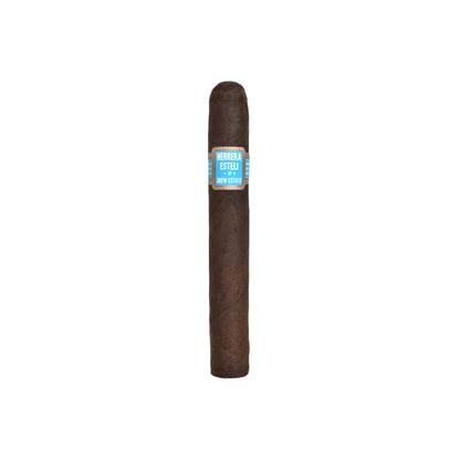 Herrera Esteli Brazilian Maduro premium cigar with dark, oily wrapper and detailed band, displayed on a neutral background.