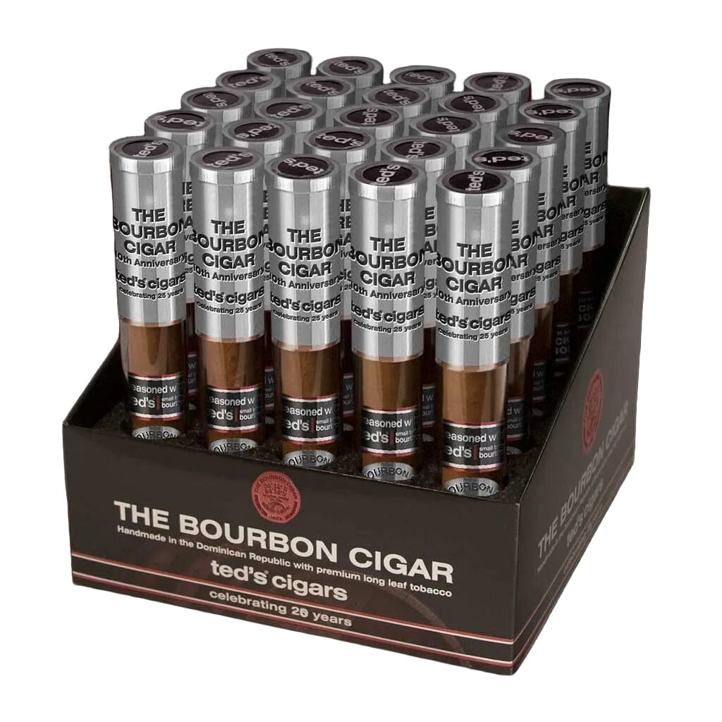 Pack of Maker's Mark 10th Anniversary Bourbon Cigar, premium cigars in a box with celebratory packaging and branding details.