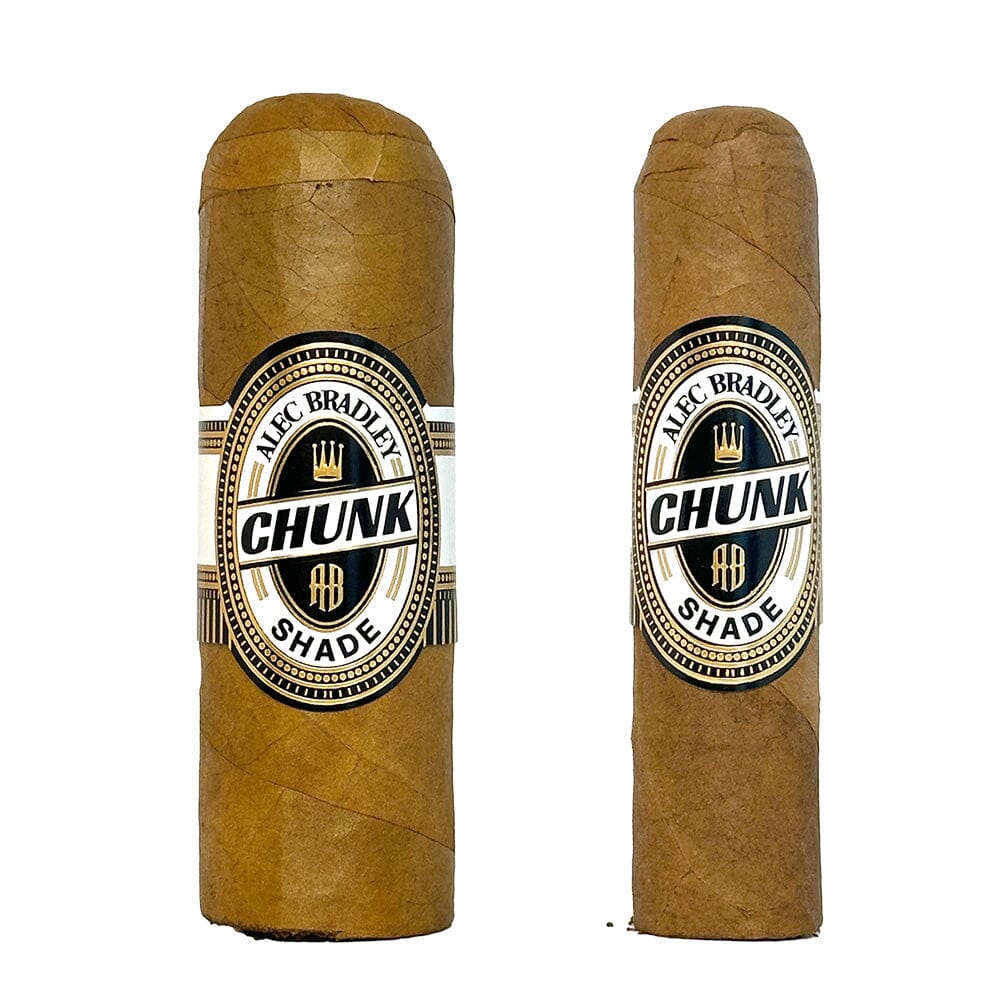 Alec Bradley Chunk Shade premium cigar singles with smooth, light-colored wrapper and detailed band, ideal for cigar enthusiasts.