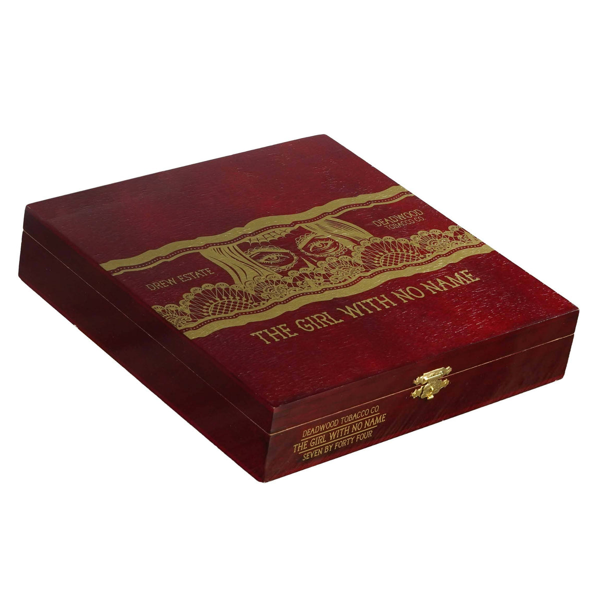 Premium Deadwood The Girl With No Name cigar with dark wrapper and intricate band design, showcasing a luxurious premium cigar.