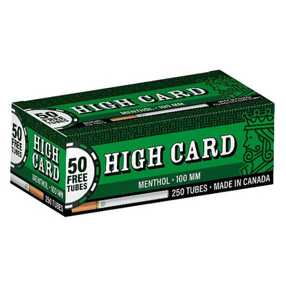High Card Menthol Cigarette Tubes
