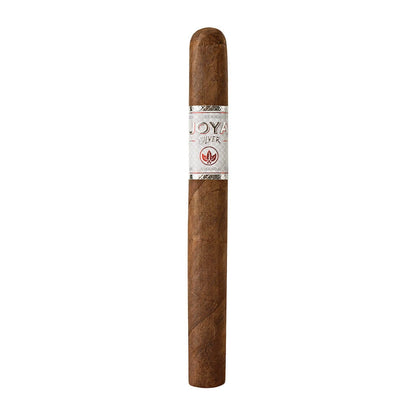 Joya de Nicaragua Silver premium cigar box with several cigars inside, showcasing the packaging and cigar band design.