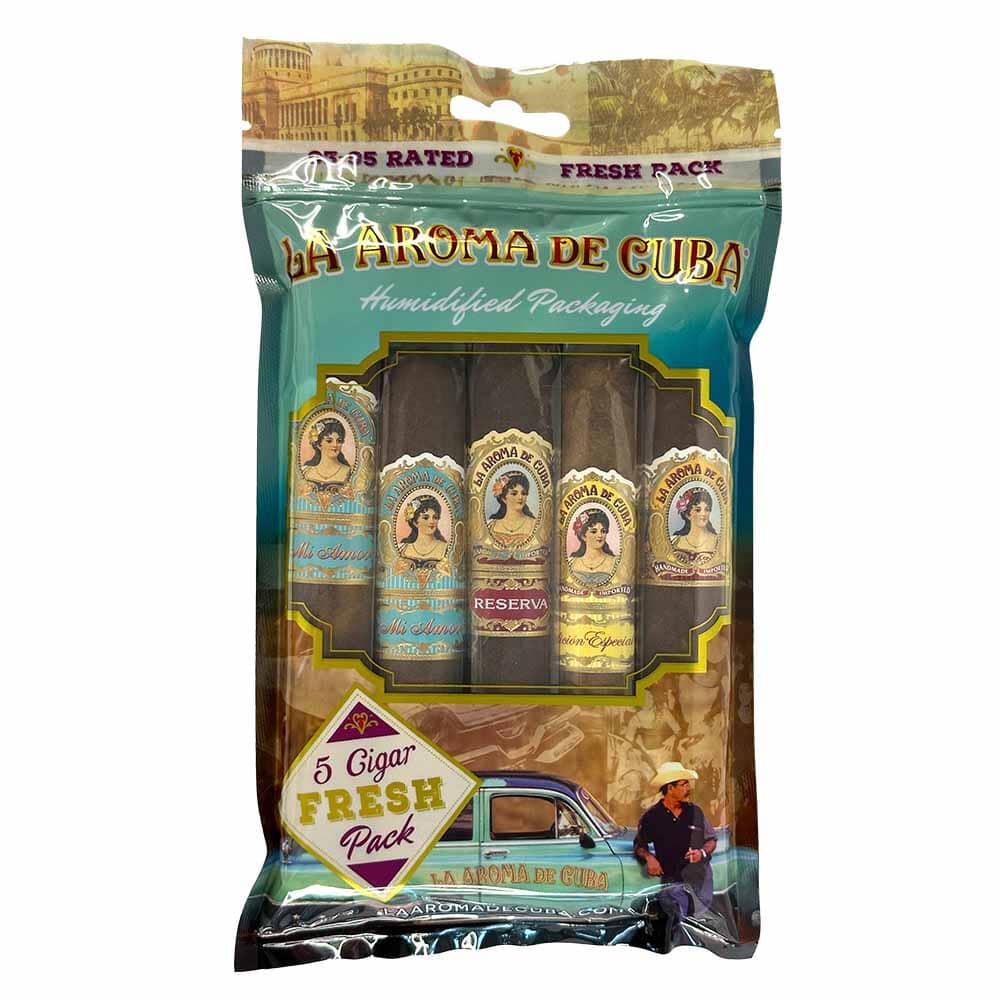 La Aroma de Cuba 5 Cigar Fresh Pack Sampler Premium Cigars La Aroma de Cuba 