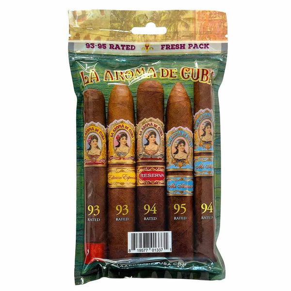 La Aroma de Cuba 5 Cigar Fresh Pack Sampler Premium Cigars La Aroma de Cuba 