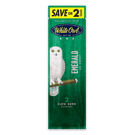 White Owl Emerald Cigarillos Machine Made White Owl 