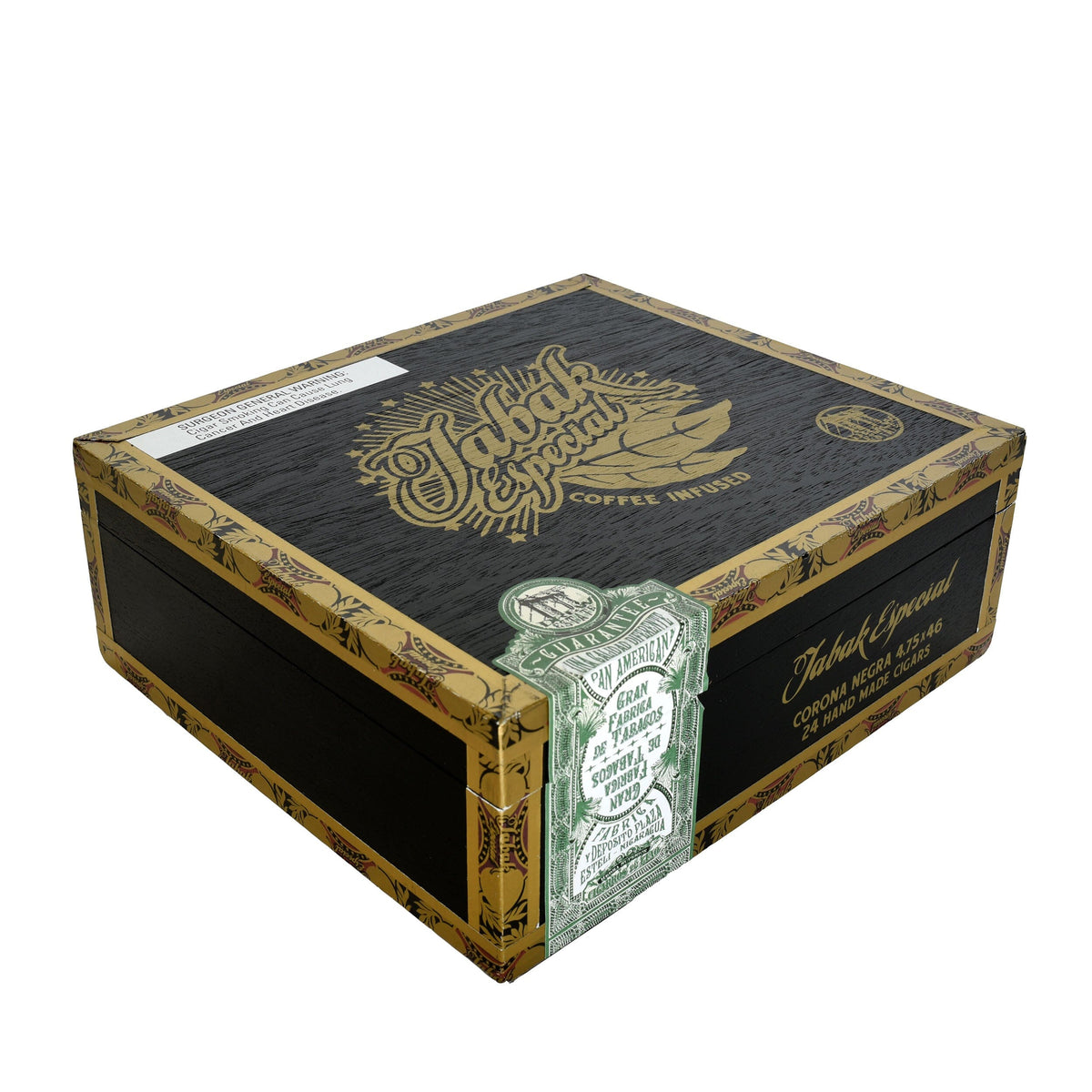 Premium Tabak Especial Negra Corona cigar from Tabak Especial with dark wrapper and detailed band, showcasing luxury cigar craftsmanship.