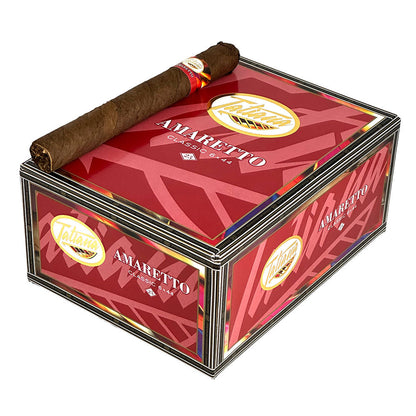 Tatiana Classic Amaretto flavored premium cigars with smooth brown wrapper and elegant band, showcasing the luxurious cigar design.