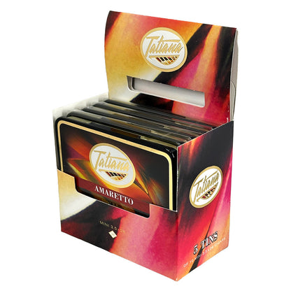 Tatiana Mini Amaretto Cigarillos, premium cigars with a smooth, flavorful appearance, arranged in a close-up shot.